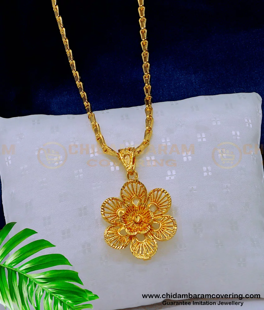 Gold flower deals pendant design